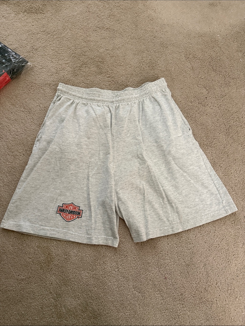 Harley-Davidson Light Gray Logo Athletic Cotton Shorts